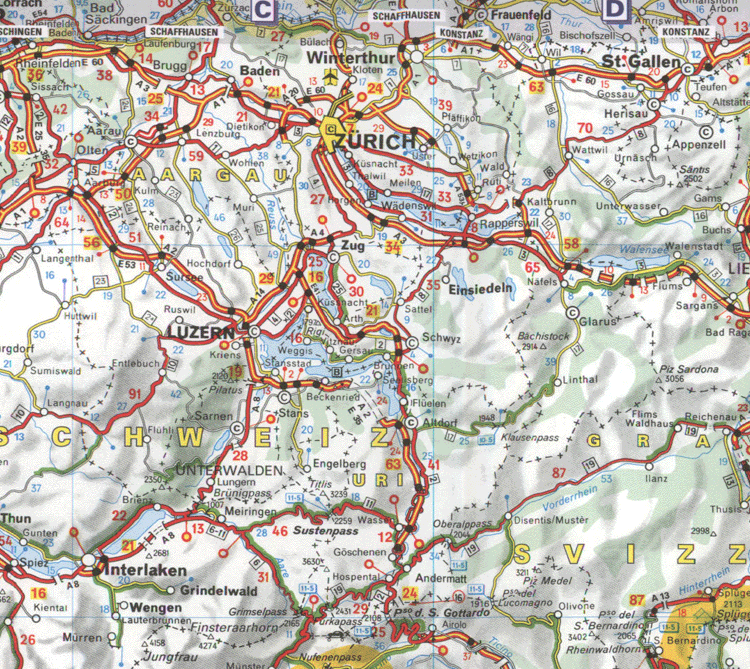 zurich  zirich map - map of italy  map of luzern international time zones